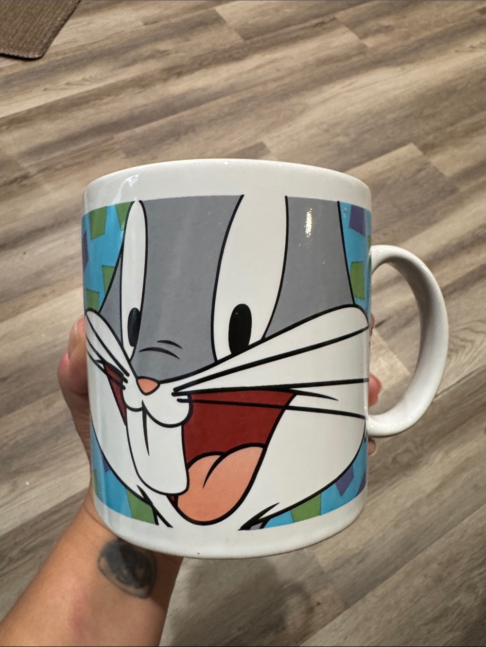 Vintage 1998 looney tunes coffee Mug bugs bunny tweety bird large!